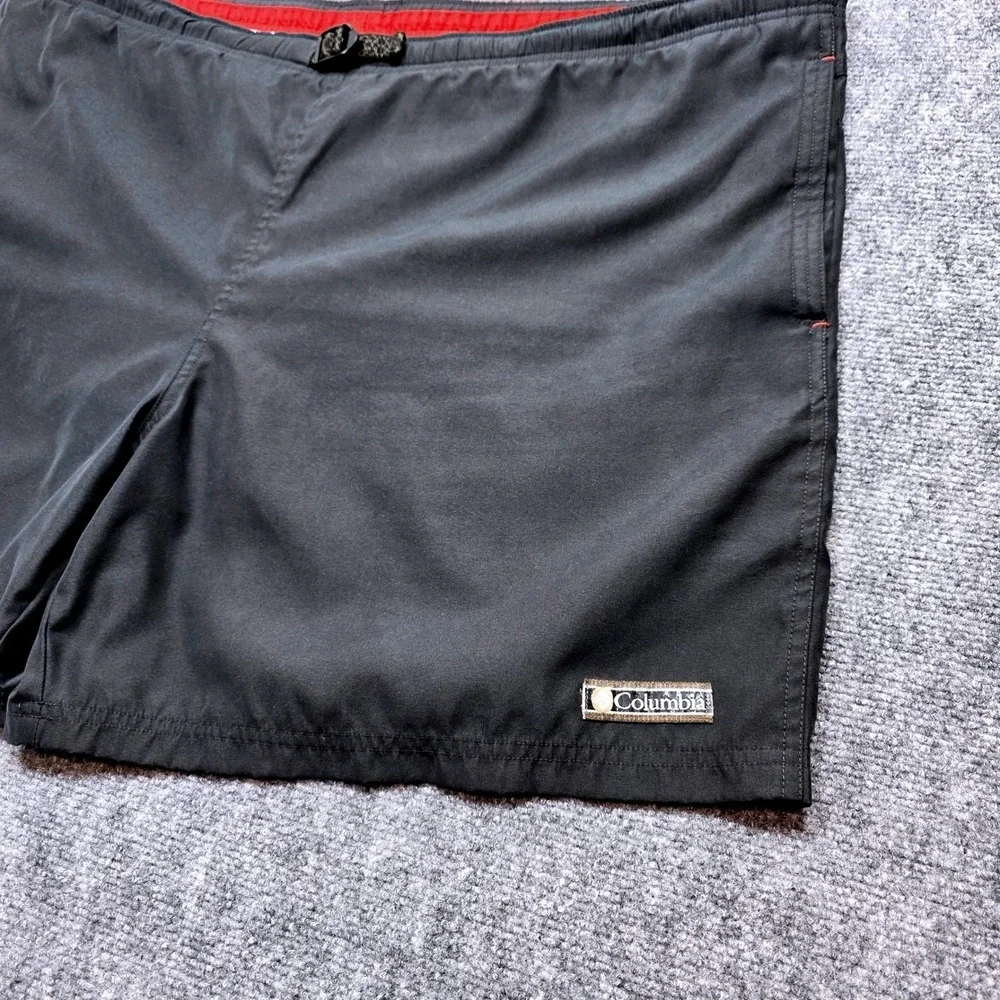 Columbia Men's XXL Black Performance Hiking Swim Shorts 7 Inch Inseam Mesh Lined